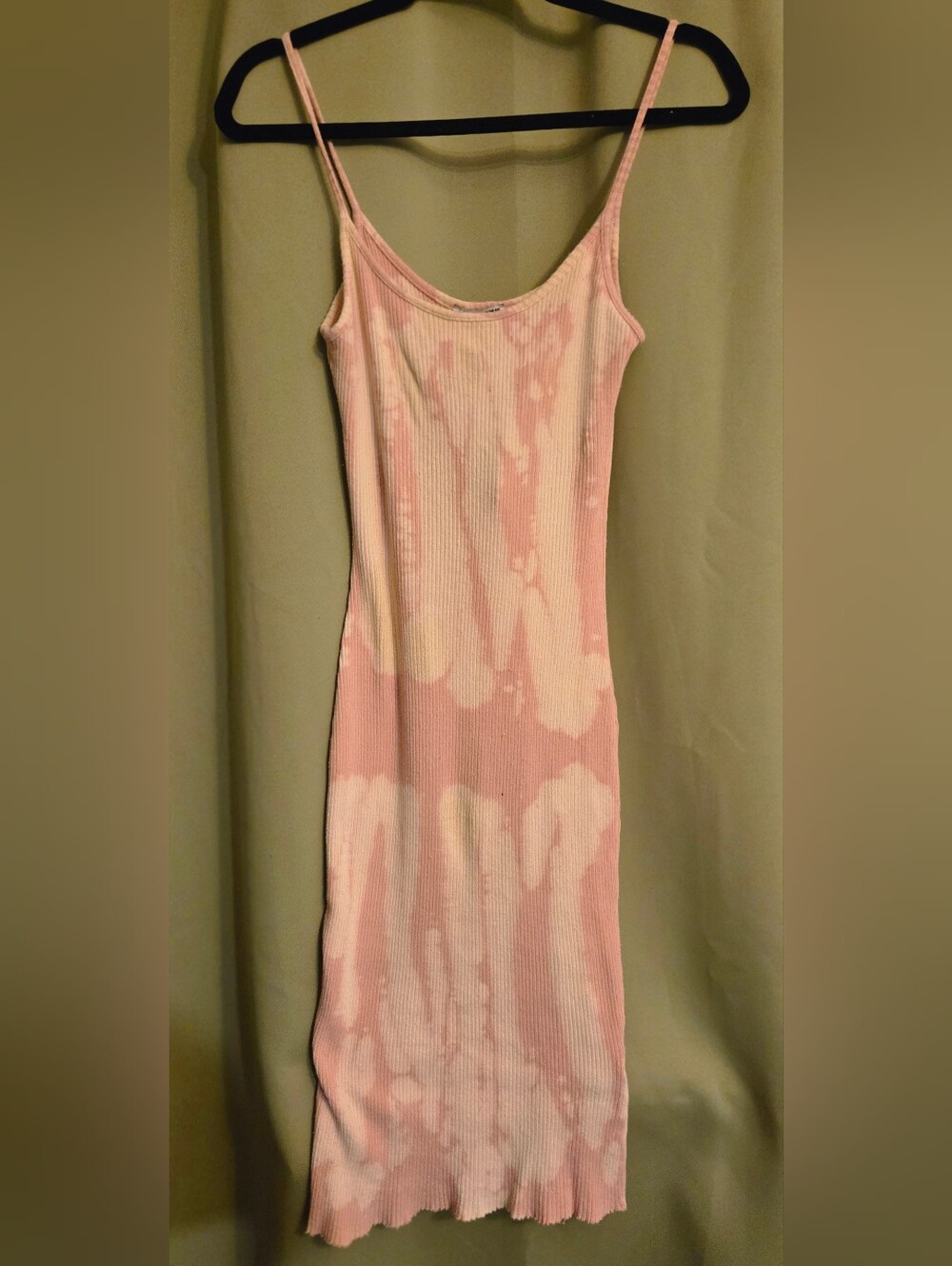 Fashion Nova Pink Tie-Dye Ribbed Slip